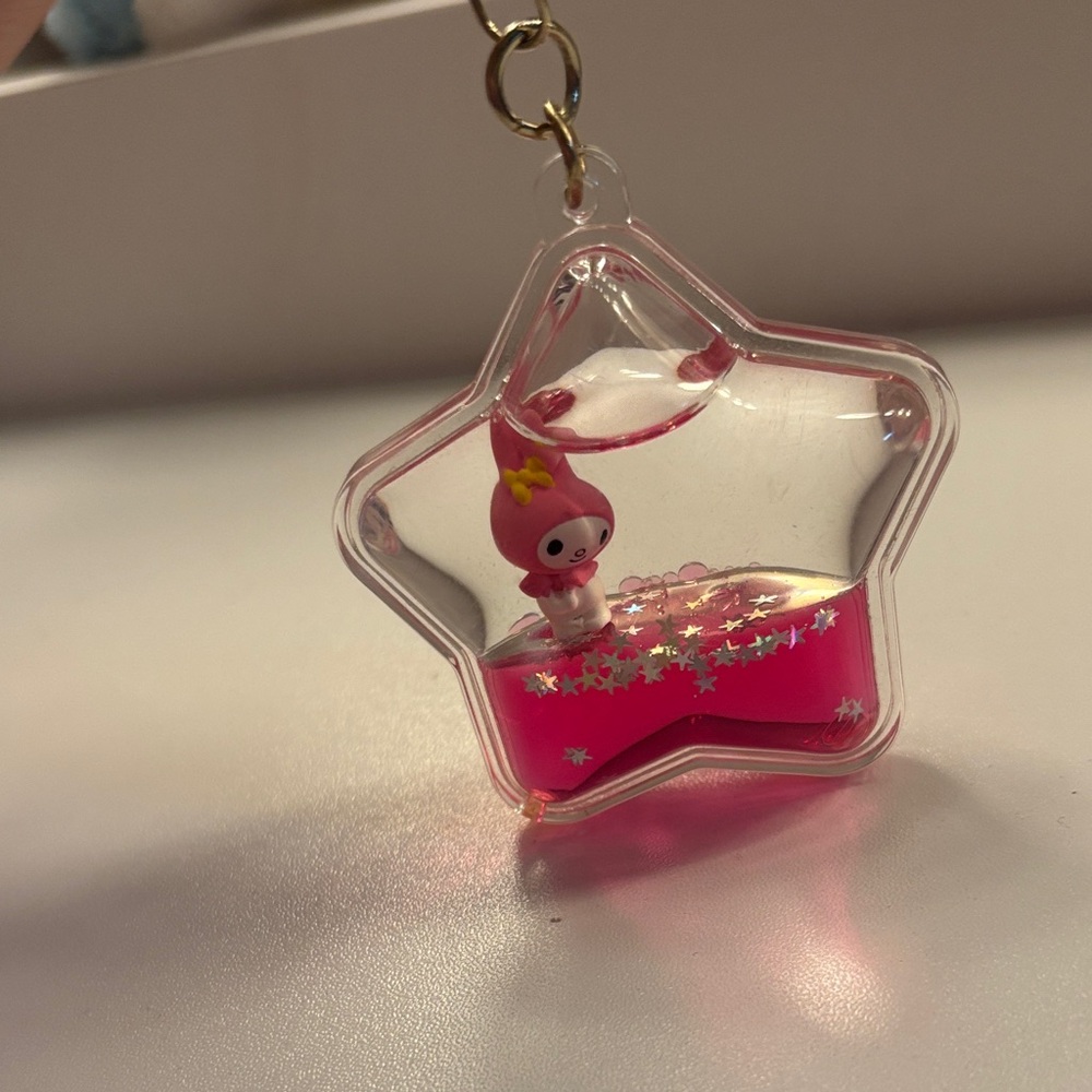 Star-Shaped Pink Keychain- My Melody